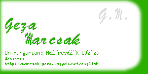 geza marcsak business card